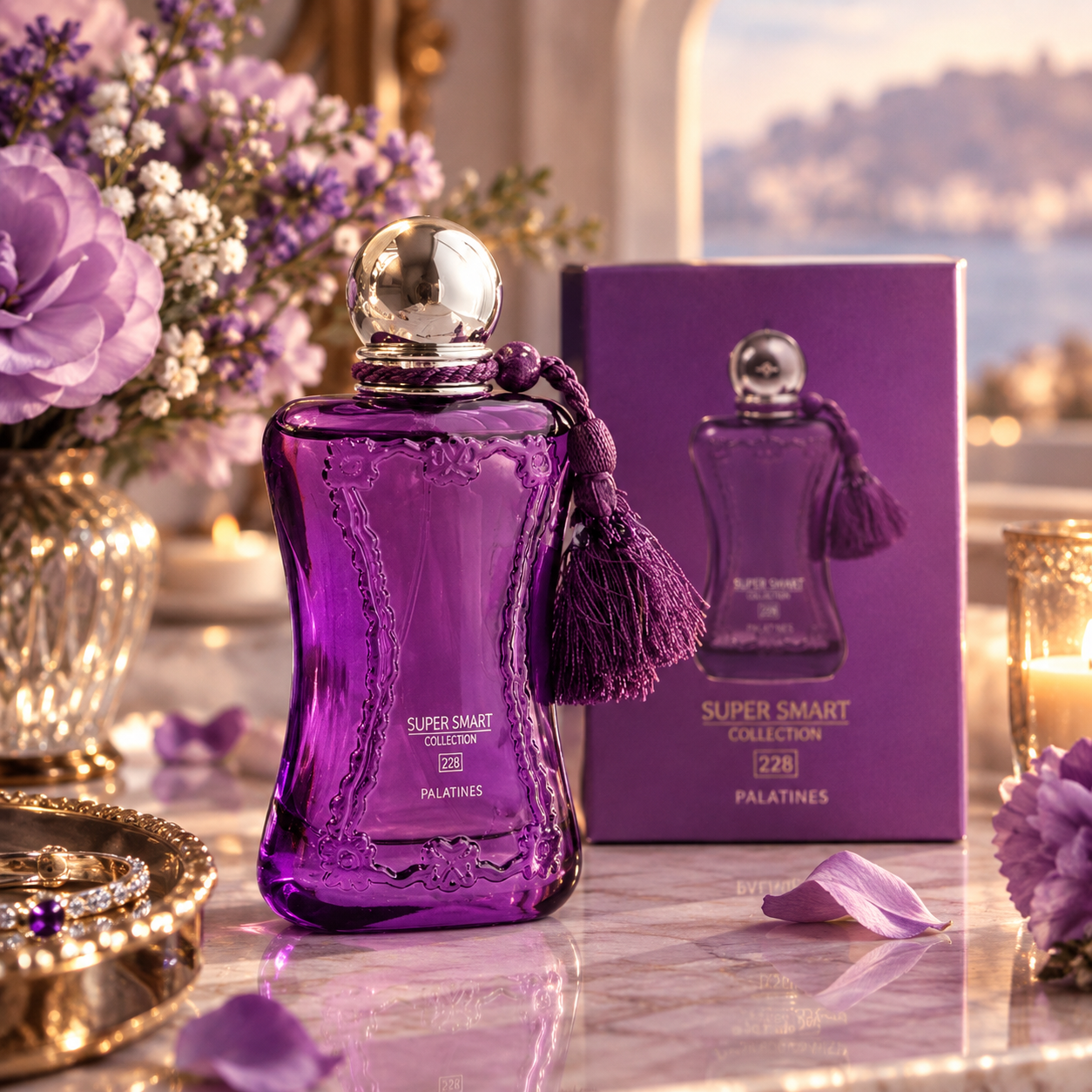 عطر ادکلن مینی پارفوم د مارلی پلاتین-پالاتین(بنفش) سوپر اسمارت | PARFUMS de MARLY Palatine (Super Smart) حجم 25 میل(شرکتی)